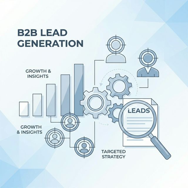 B2B Lead Generation Illustration